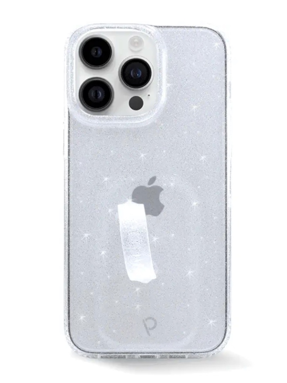 Loopy iPhone 14 Pro Max (6.7” Screen) Case in Clear Sparkle Silver